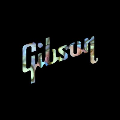 Gibson Logo (Small) Self Adhesive Decal - Guitar Headstock Logo Decals